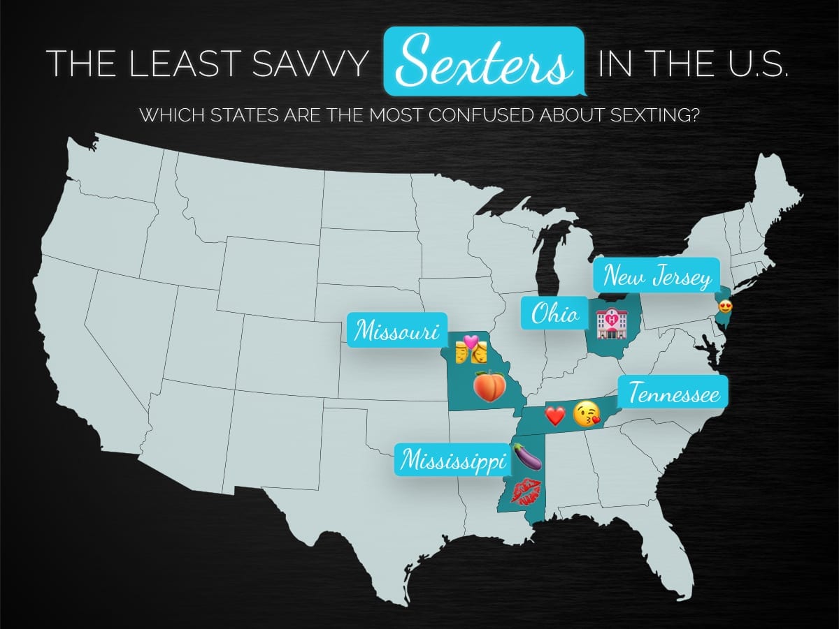 The Least Savvy Sexters Map