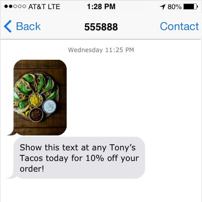 promotions text example