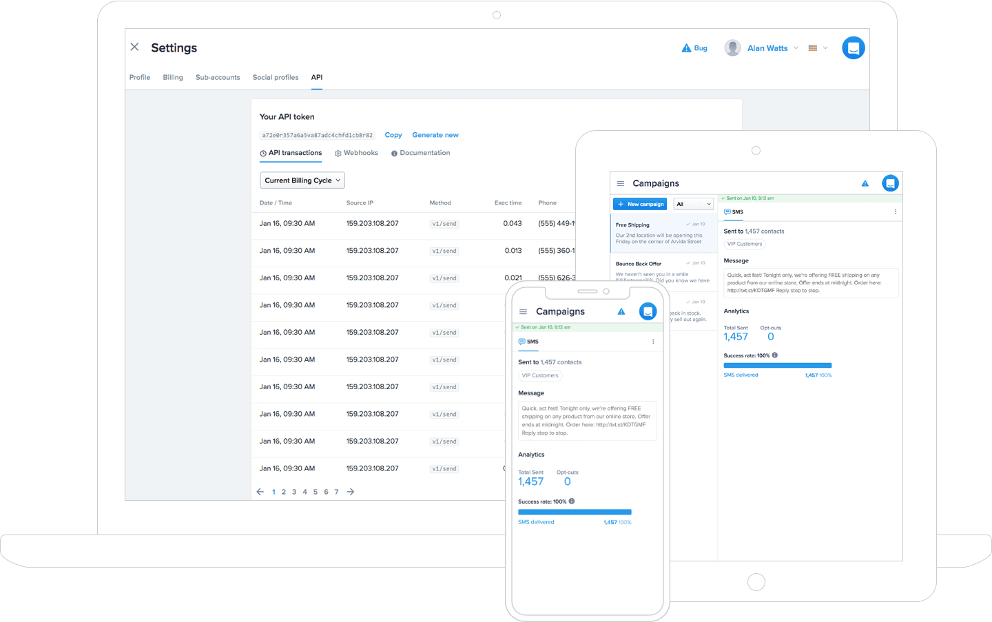 SMS API | Text Message API Service | SimpleTexting