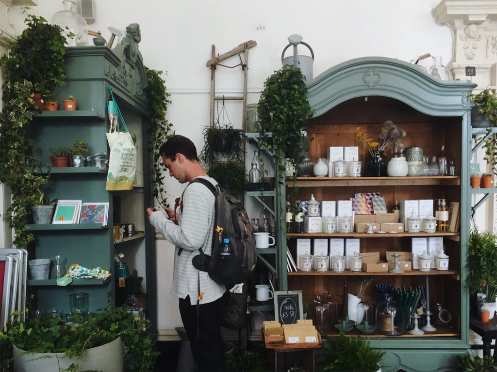 Image of man shopping at local retail store