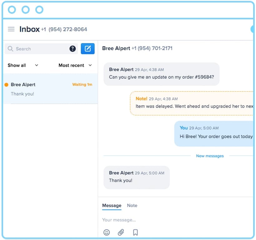 More Business Texting Features