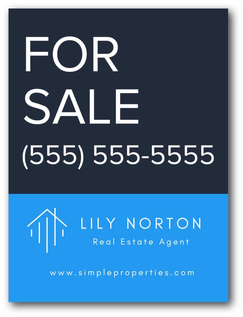 real estate for sale sign template