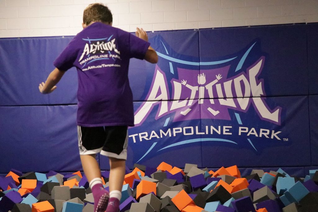 Kid jumping at Altitude Trampoline Park Tampa