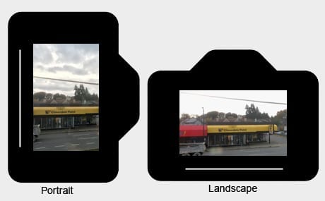 camera portrait mode vs landscape mode