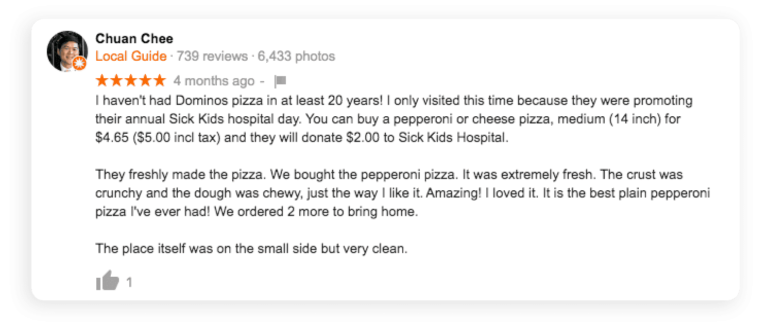 7 Examples Of Good Customer Feedback Reviews SimpleTexting   Review 2 768x323 