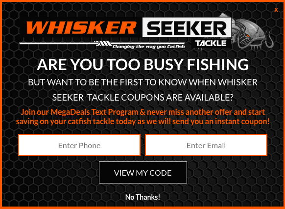 Whisker Seeker Tackle. Awesome products!