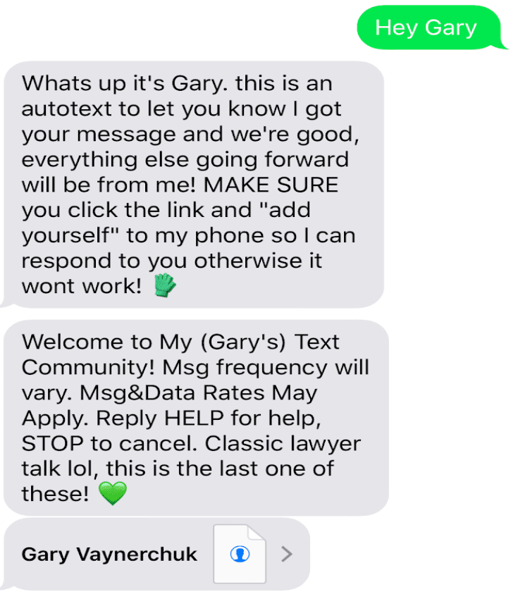 Lessons From Gary Vaynerchuk S Text Community Simpletexting