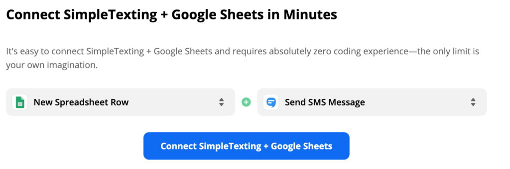 Connect Google Sheets to SimpleTexting
