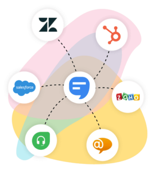 Illustration of business tools you can integrate with SimpleTexting’s SMS broadcast service