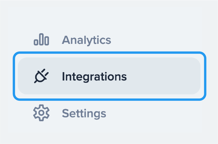 screenshot of Integrations button on SimpleTexting dashboard to connect with Zapier