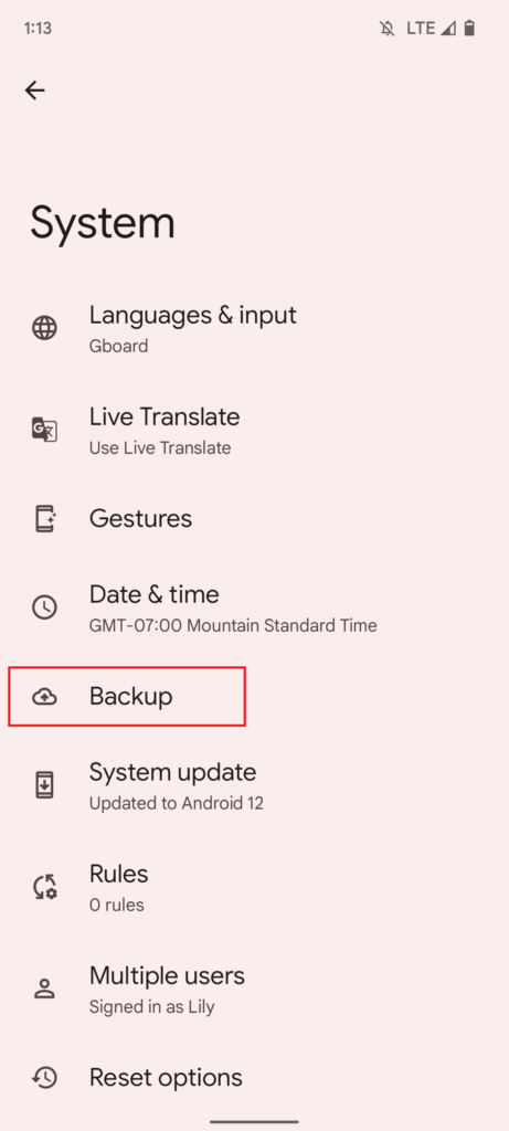 Google Backup for recovering deleted text messages