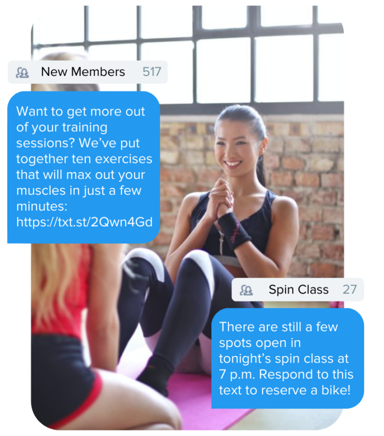 Text your gym members and fitness clients