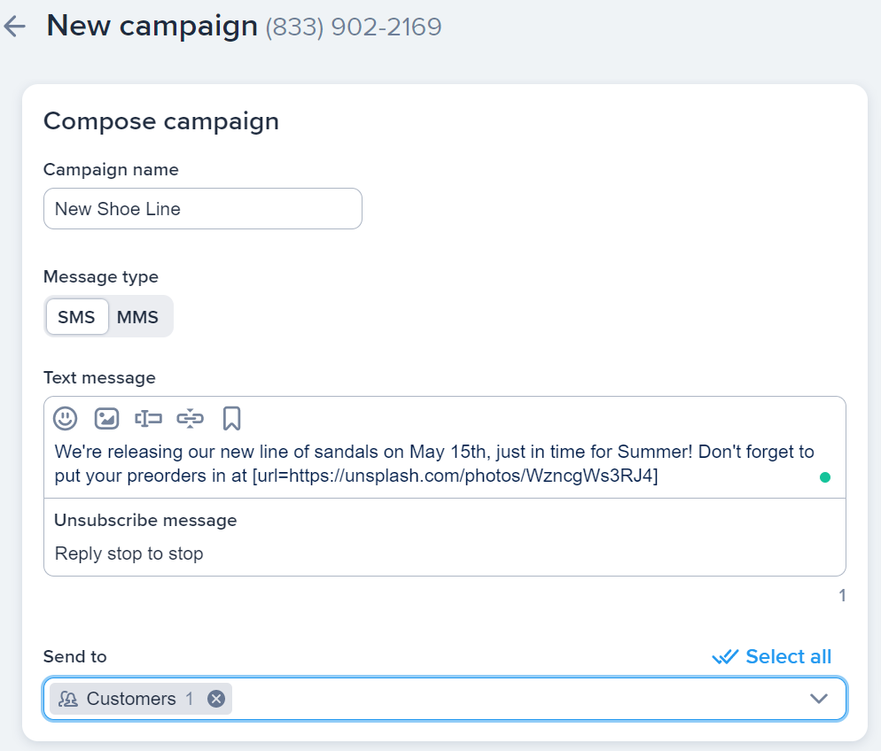 Creating a scheduled campaign