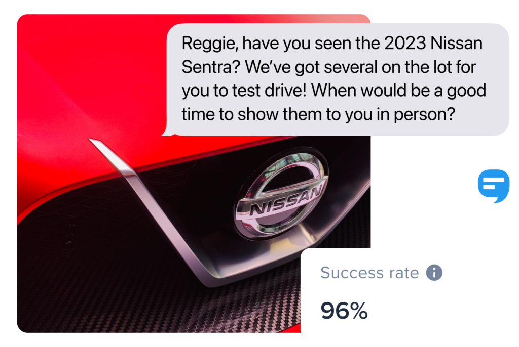 Nissan dealership new model alert text message