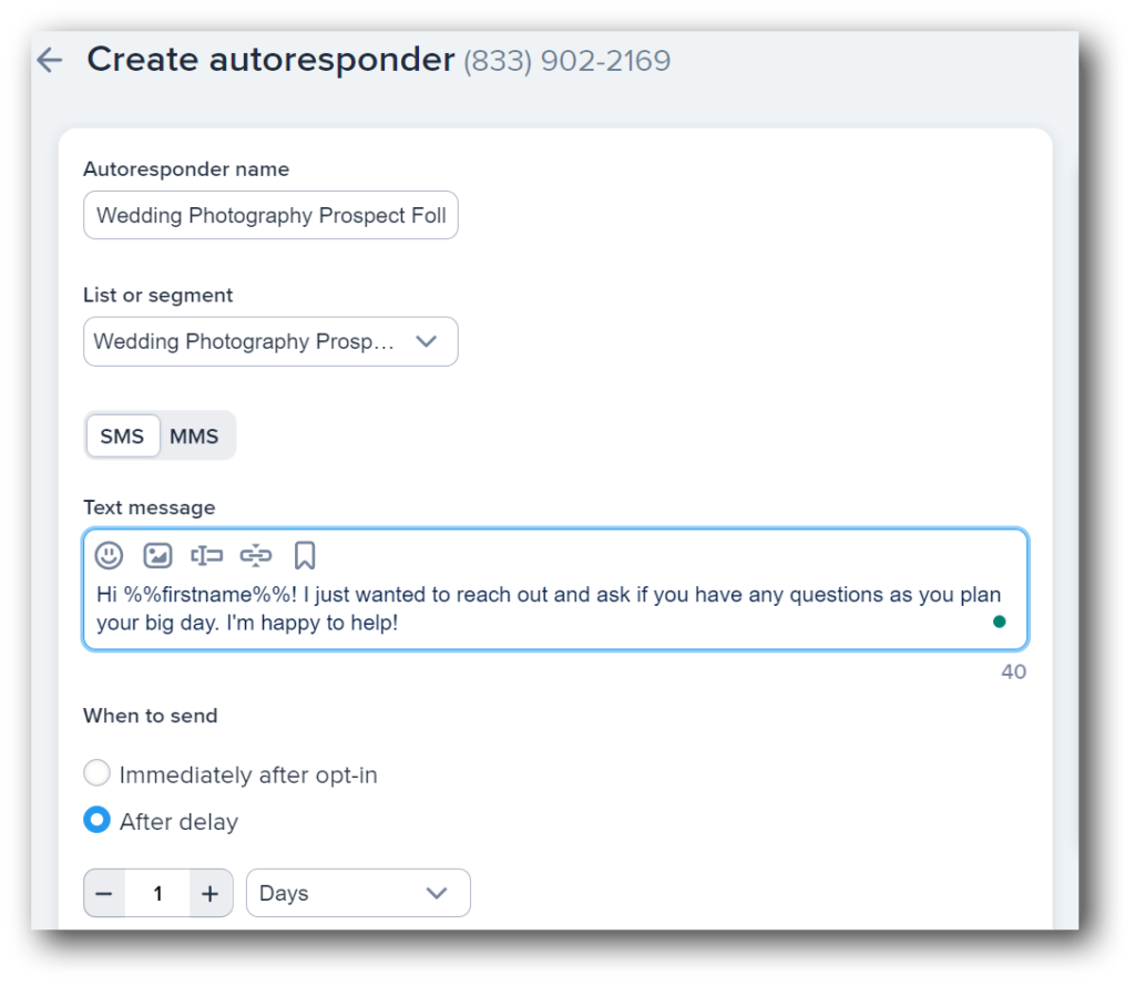 Autoresponders for sales follow-up messages