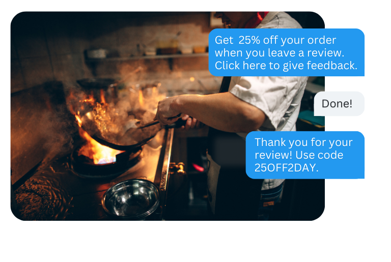 Text message template to generate more reviews for your restaurant