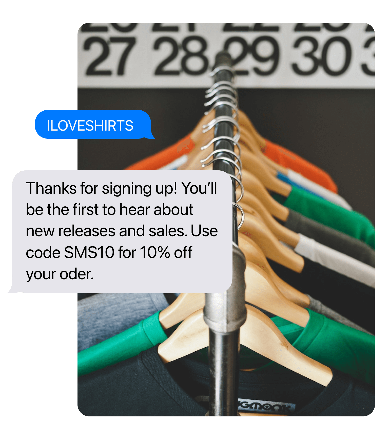 ecommerce SMS marketing campaign with a text-for-info keyword