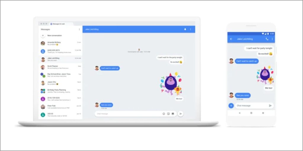 google's text app for computers