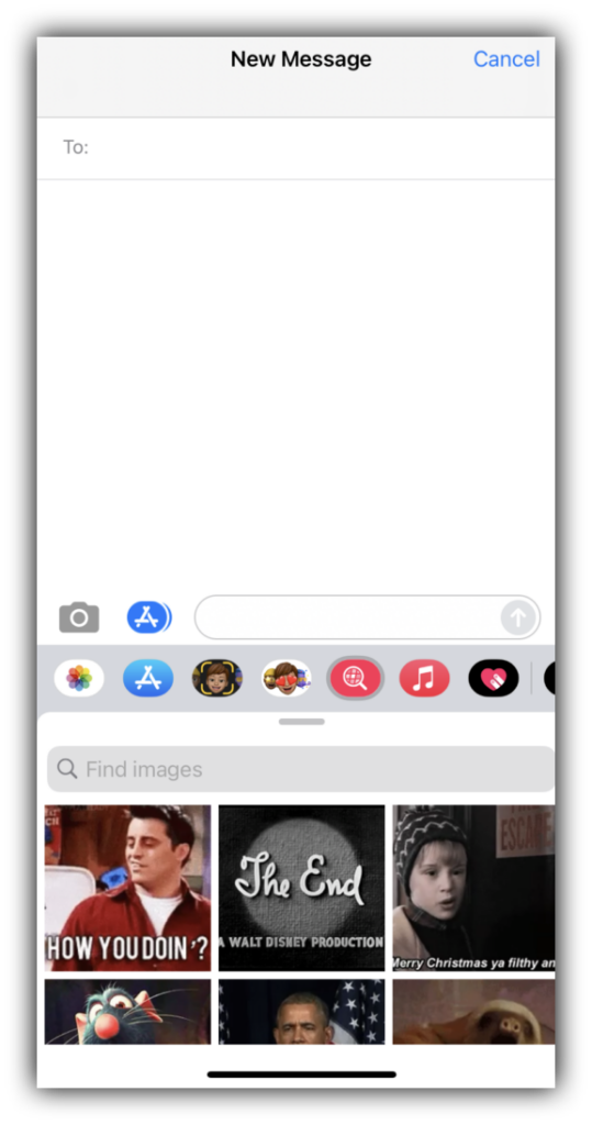 finding and image for imessage