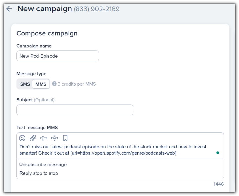 Creating an MMS campaign in SimpleTexting’s platform