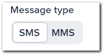 Choosing your message type in SimpleTexting