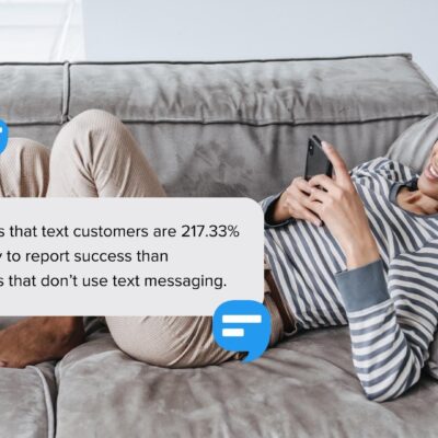 Image for Businesses that text are 217% more successful than those that don’t [2023 study]