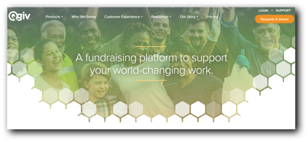 Qgiv's nonprofit mobile fundraising site