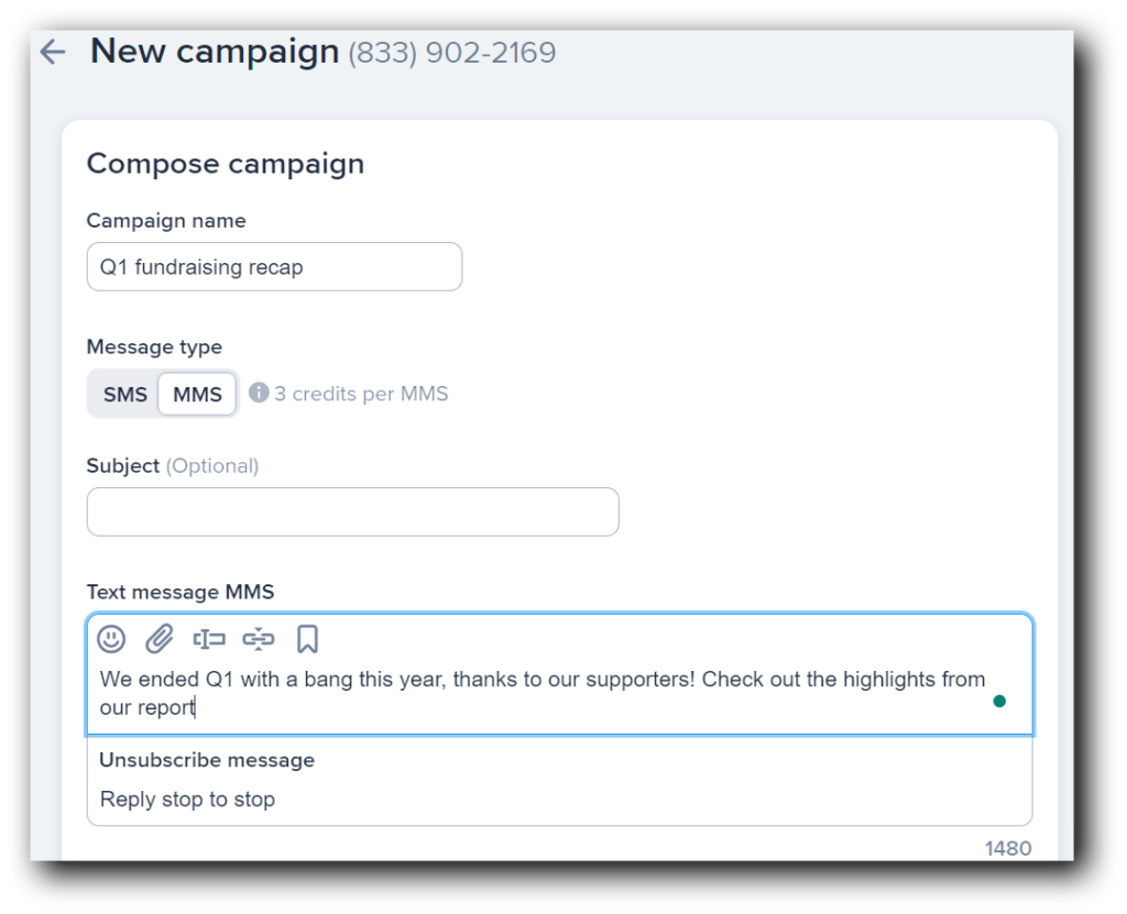 Setting up a volunteer MMS campaign