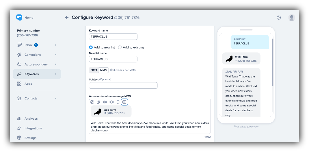  Create a QR Code to Text Your Customers 
