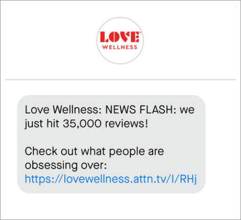 example of wellness company social proof text