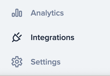 The Integrations tab in SimpleTexting's platform