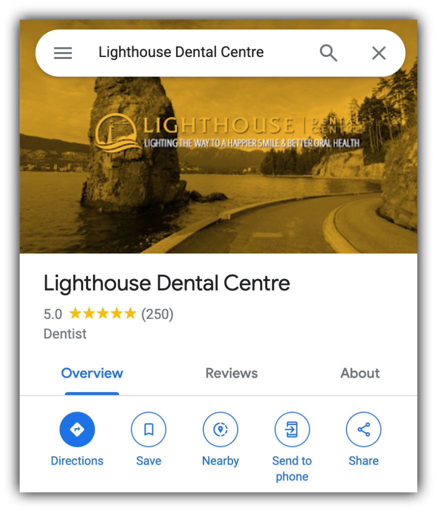 Lighthouse Dental Centre Google Business Profile