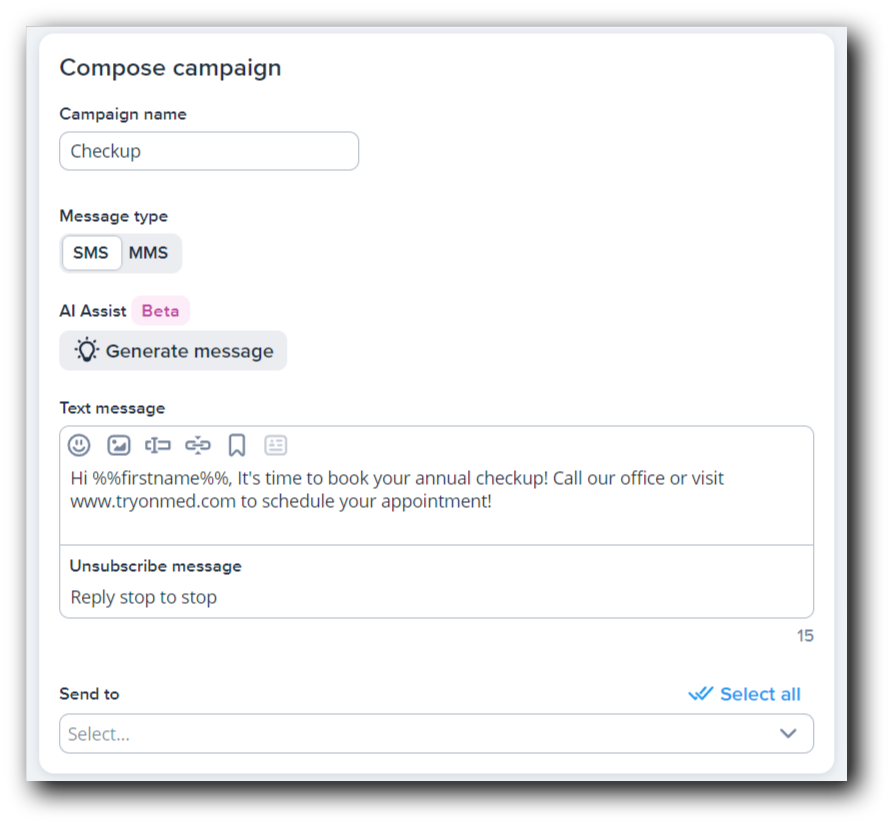 Setting up a recurring campaign in SimpleTexting