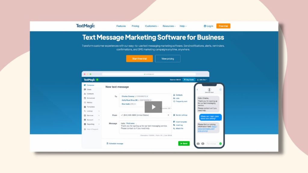 TextMagic: best mass text app for international texting