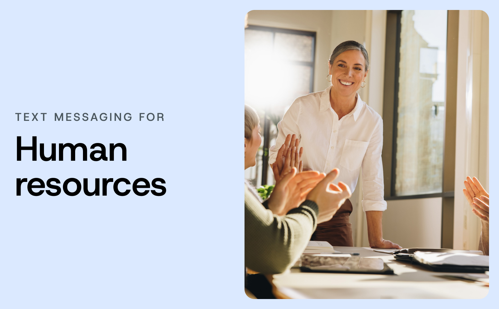 Image for Text messaging solutions for human resources