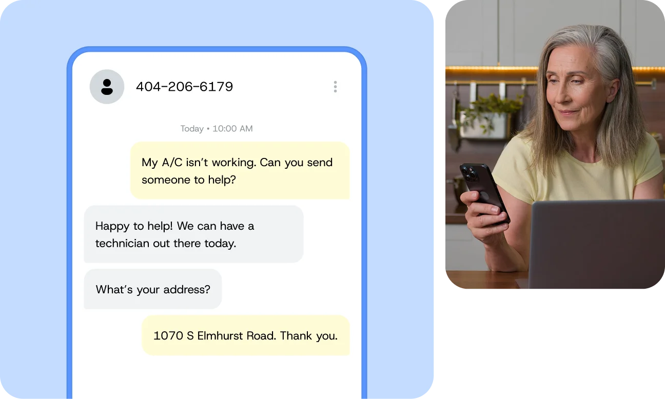 Image for Connect with customers using two-way texting