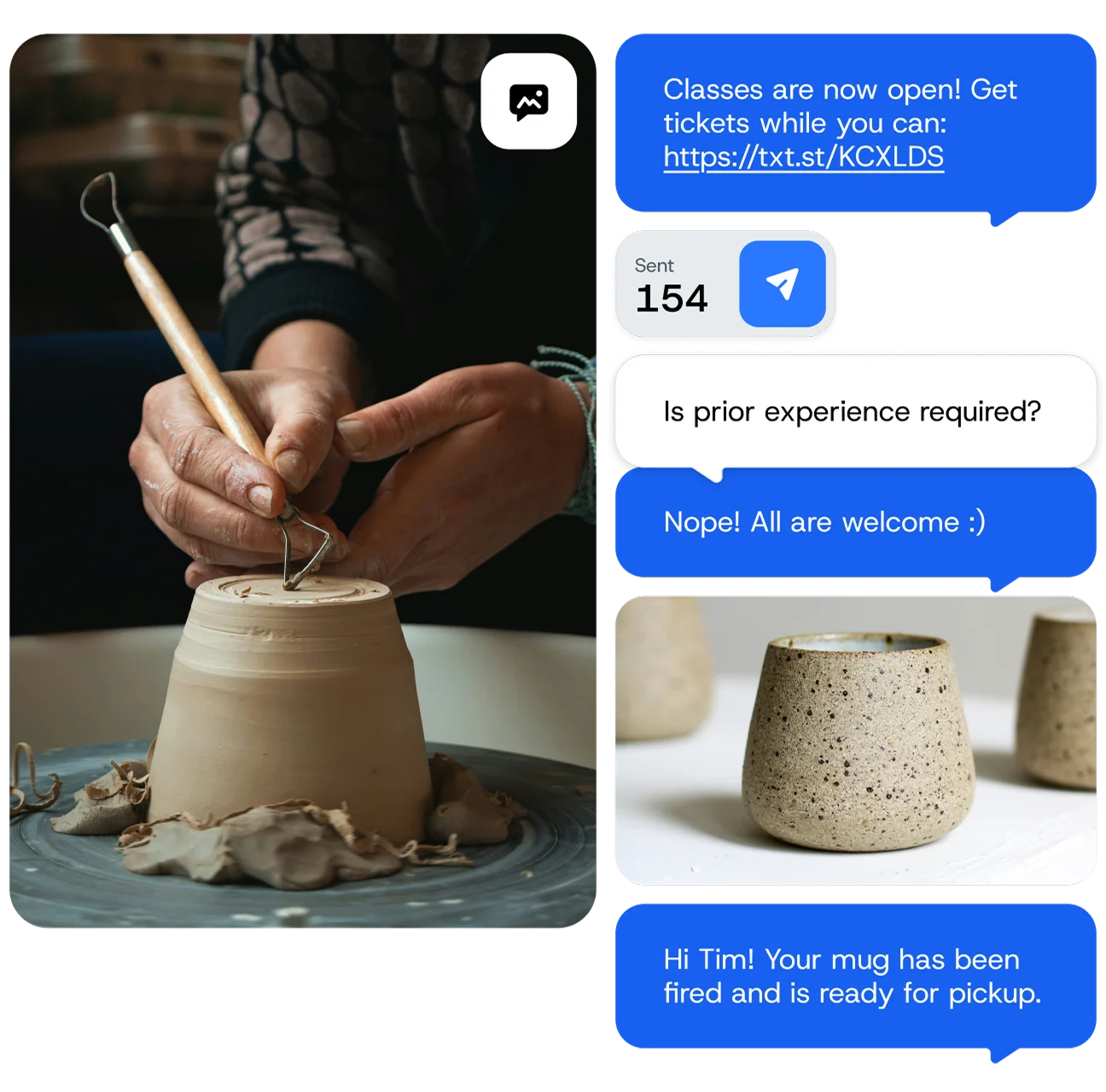Image for A texting service designed to help small businesses win